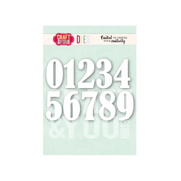 Craft &amp; You Design Dies "Numbers" CW392