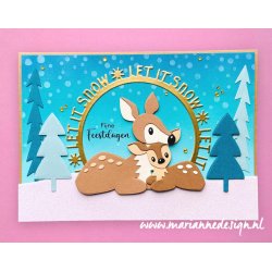 Marianne Design Dies "Let it Snow Circle by Marleen" CR1600