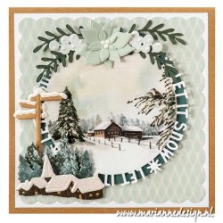 Marianne Design Dies "Let it Snow Circle by Marleen" CR1600