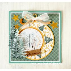 Marianne Design: "Christmas at Home" - Ensfarvet