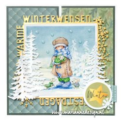 Marianne Design: "Christmas at Home" - Ensfarvet