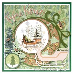 Marianne Design: "Christmas at Home" - Ensfarvet