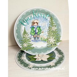 Marianne Design: "Christmas at Home" - Ensfarvet