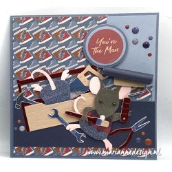 Marianne Design: "Hi Handsome!" - A5 Metallics