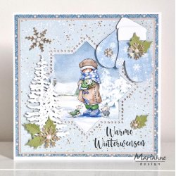 Marianne Design: "Cozy Winter" - Ensfarvet