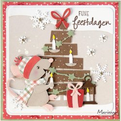 Marianne Design: "Merry Christmas" - Ensfarvet