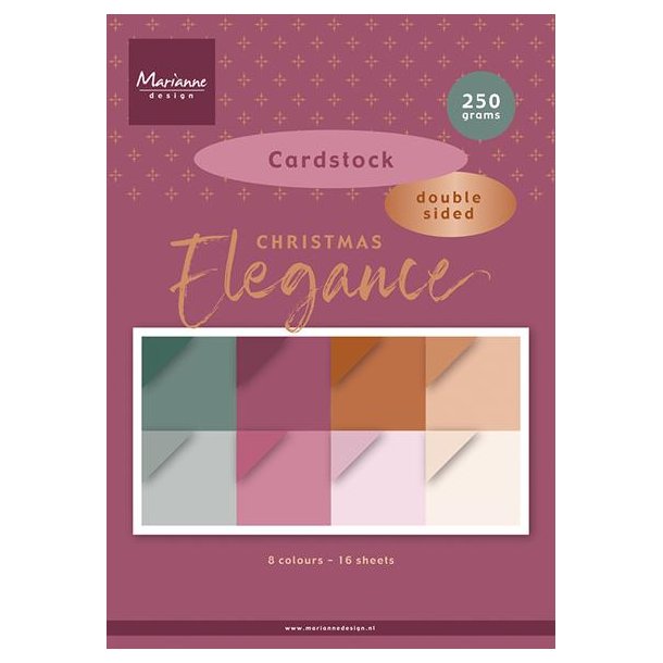 Marianne Design: "Christmas Elegance" - A4 Ensfarvet 