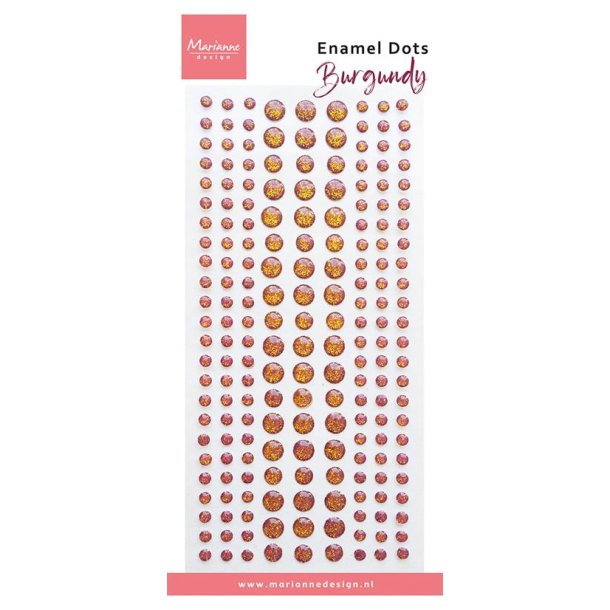 Marianne Design: Glitter Enamel Dots "Burgundy" 