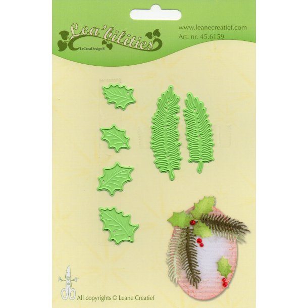 Leane Creatief Dies "Holly &amp; Pine Branches, small"  