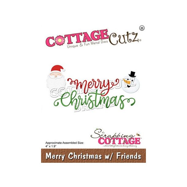 Cottage Cutz Dies "Merry Christmas with Friends" 