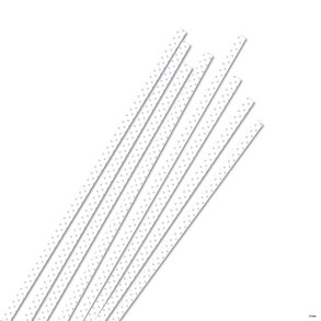 Karen Marie Klip papirstrimler: 5 mm, White/lilac dots