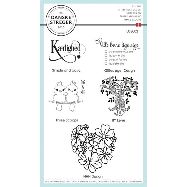 Danske Streger Stempel "Krlighed"  