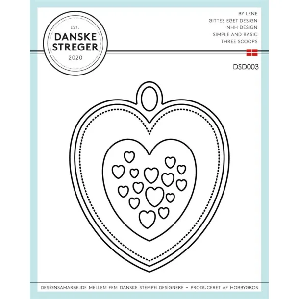 Danske Streger Die "Heart Tag - Krlighed"  