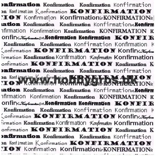 Hobbygros Design: Konfirmation, Sort