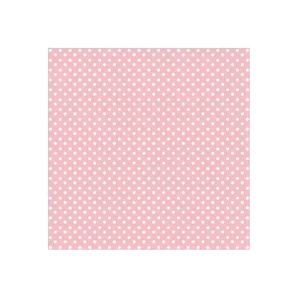 Hobbygros Design: Hvid-Rosa Prik, 14 x 28 cm