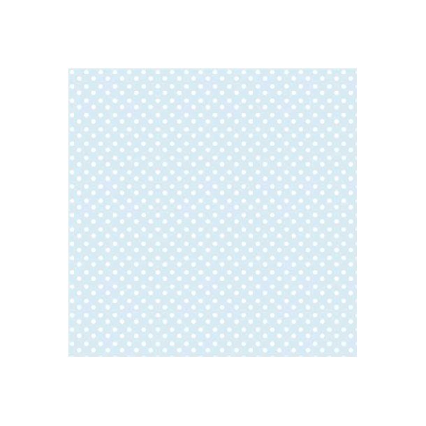 Hobbygros Design: Hvid-Lysebl Prik, 14 x 28 cm