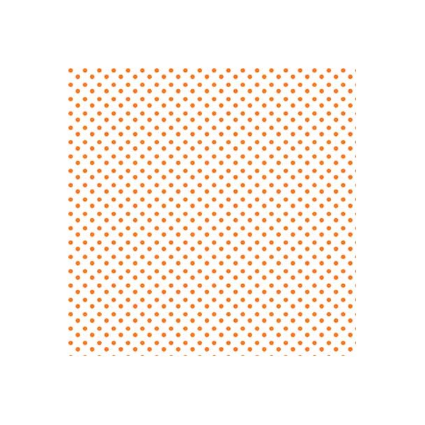 Hobbygros Design: Orange-Hvid Prik 