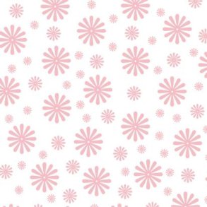 Hobbygros Design: Rosa Blomster, 14 x 28 cm