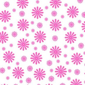 Hobbygros Design: Pink Blomster, 14 x 28 cm