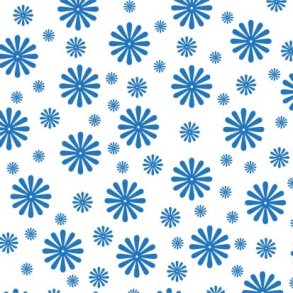 Hobbygros Design: Bl Blomster, 14 x 28 cm