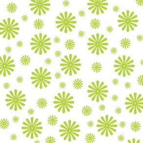 Hobbygros Design: Limegrnne Blomster, 14 x 28 cm