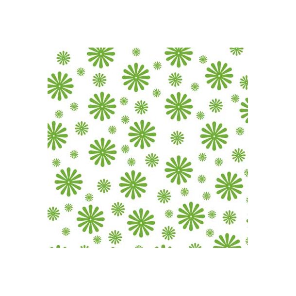 Hobbygros Design: Grnne Blomster, 14 x 28 cm