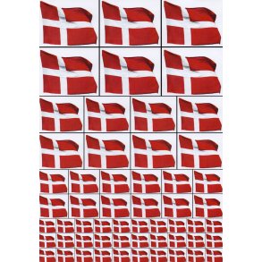 Hobbygros Design: Dannebrog - A4 klippeark