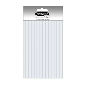 3D Klbestrimler, hvid - 0,5 mm