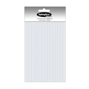 3D Klbestrimler, hvid - 1 mm