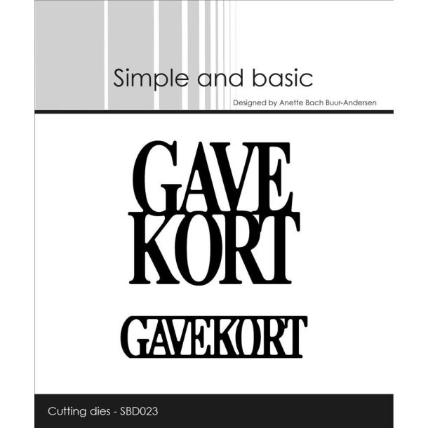 Simple and Basic Die "Gavekort" 