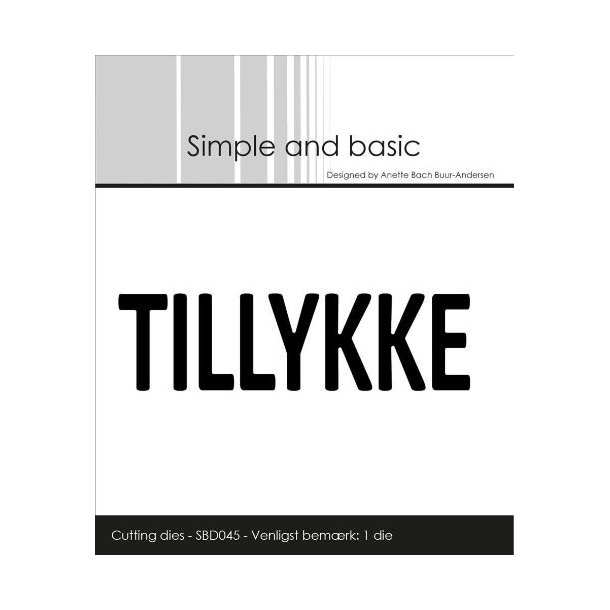 Simple and Basic Die "Tillykke" 