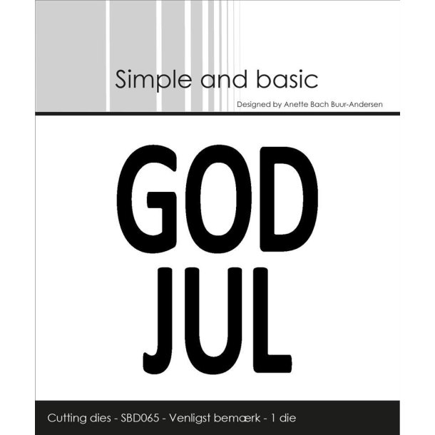 Simple and Basic Die "God Jul" SBD065