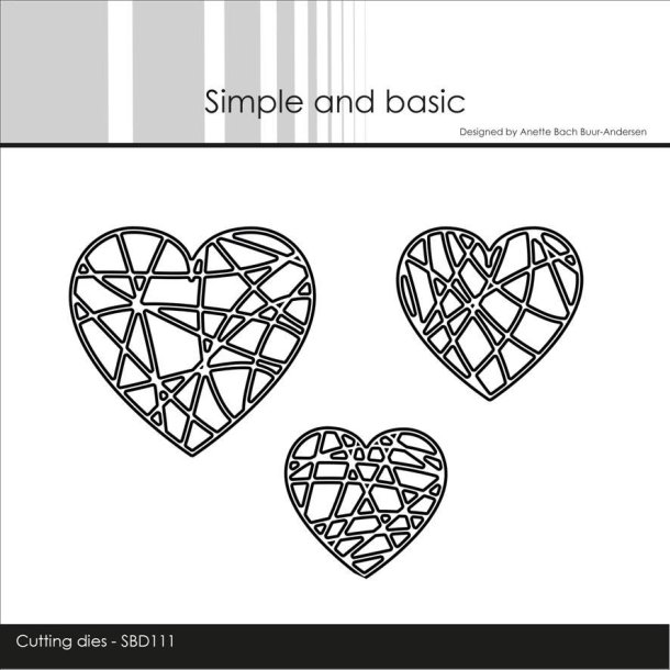 Simple and Basic Die "String Hearts" 
