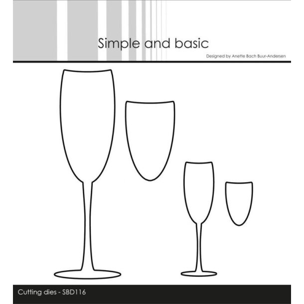 Simple and Basic Die "Champagne Glasses" 