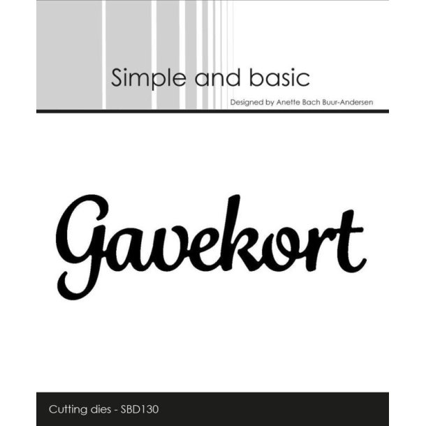 Simple and Basic Die "Gavekort"  