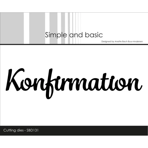 Simple and Basic Die "Konfirmation"  