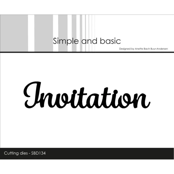 Simple and Basic Die "Invitation"  