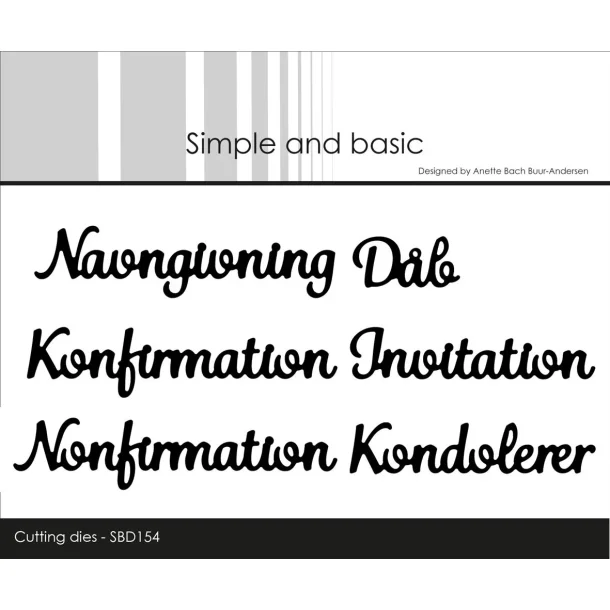 Simple and Basic Die "Danske Tekster #2"  