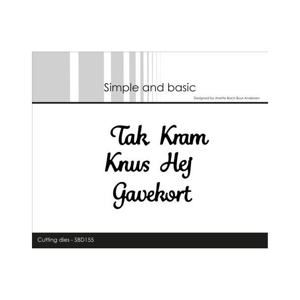 Simple and Basic Die "Danske Tekster #3" 