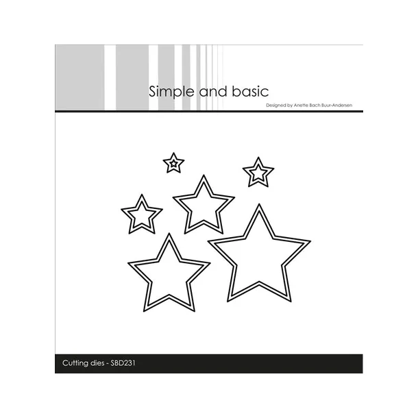 Simple and Basic Die "Outline Stars" 