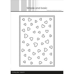 Simple and Basic Die "A6 - Lots of Hearts" 