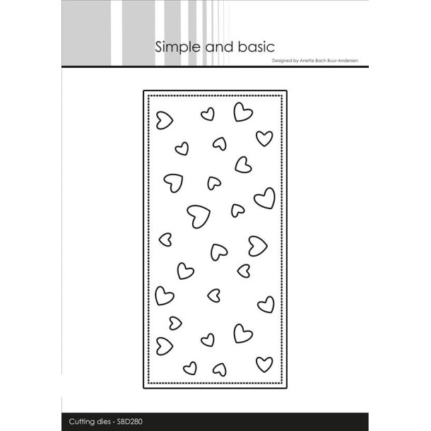 Simple and Basic Die "Mini Slim - Lots of Hearts" 