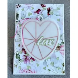 Simple and Basic Die "Patchwork Heart with Scalloped Edge" 