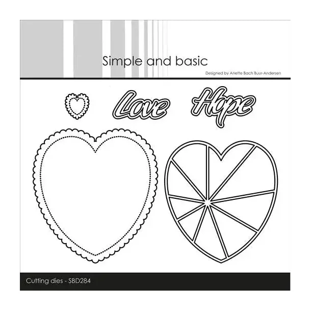 Simple and Basic Die "Patchwork Heart with Scalloped Edge" 