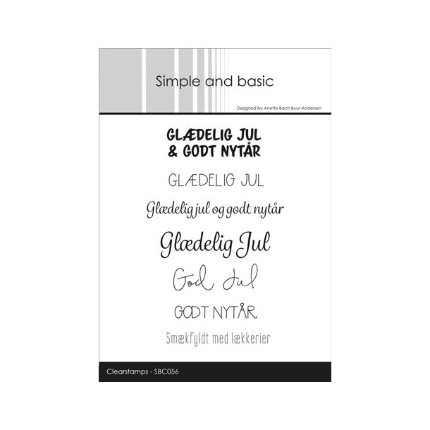 Simple and Basic: Stempel "Gldelig Jul"  