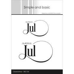 Simple and Basic: Stempel "Gldelig Jul"  