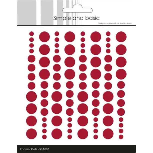 Simple and Basic: Enamel Dots "Chili Red" 