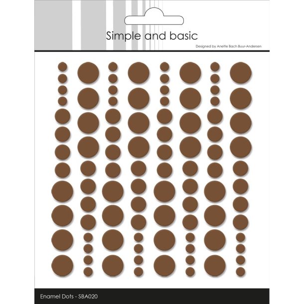 Simple and Basic: Enamel Dots "Chocolate Brown" 