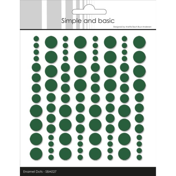 Simple and Basic: Enamel Dots "Forest Green" 