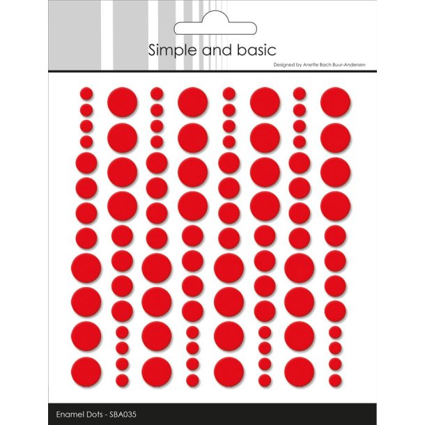 Simple and Basic: Enamel Dots "Pink Red" 